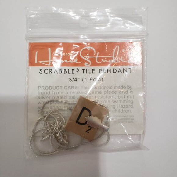 Scrabble Tile Pendant Necklace I Love Nerds Handmade by Home Studio NEW - Picture 3 of 10